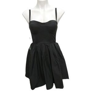 *NWT*Johnny Wujek Prom Col Size1 Black Mini Fit&Flare Removable Strap Dress #D25